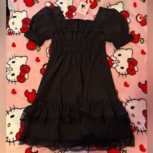Black Lacy Babydoll Style Dress